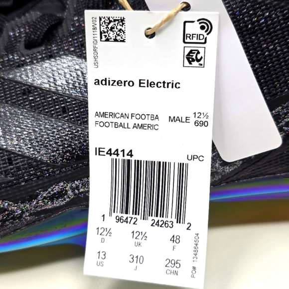 Adidas Electric Speed Juice Black Football Cleats IE4414 Men's Size 13 New - Picture 4 of 11